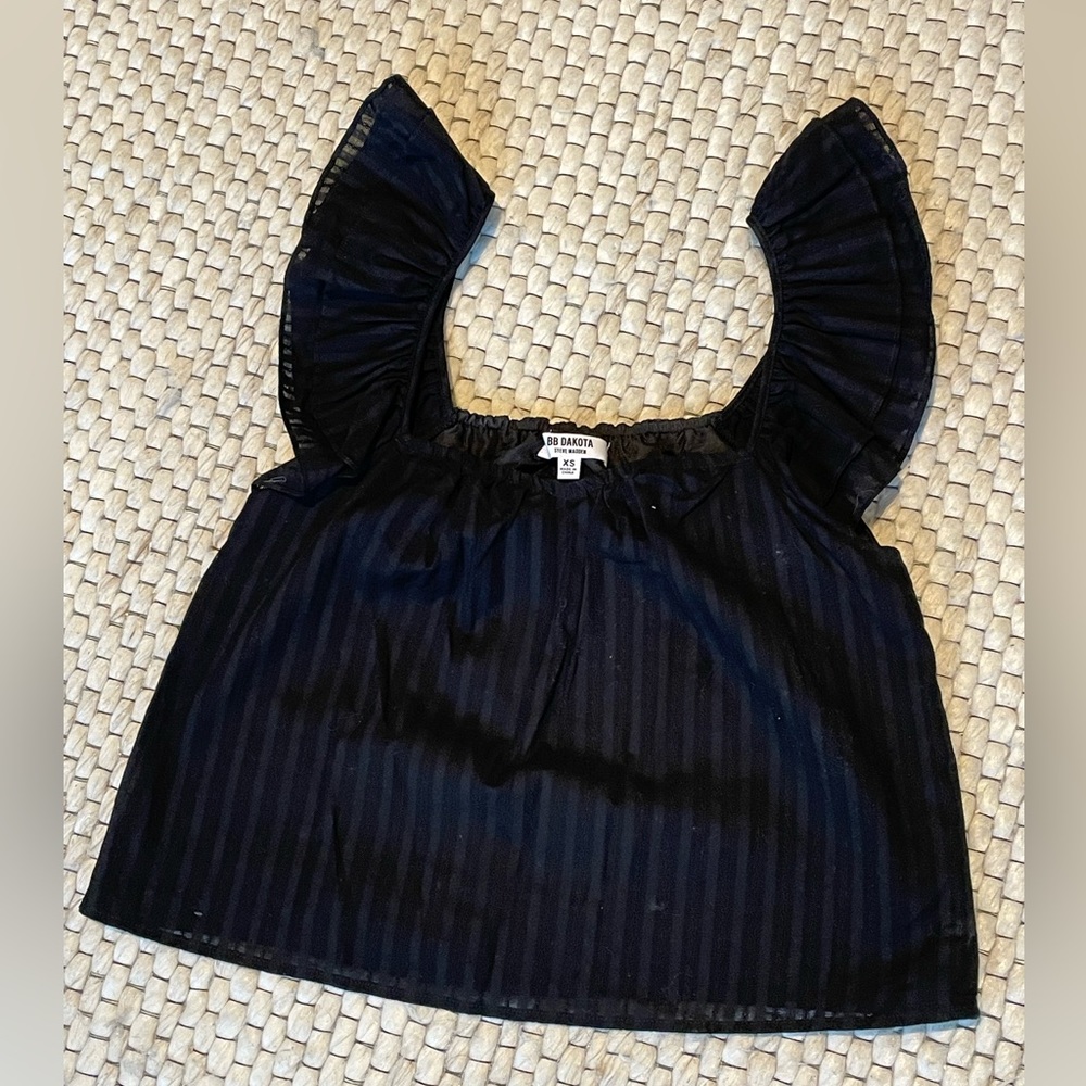 Black Flowing Summer Top